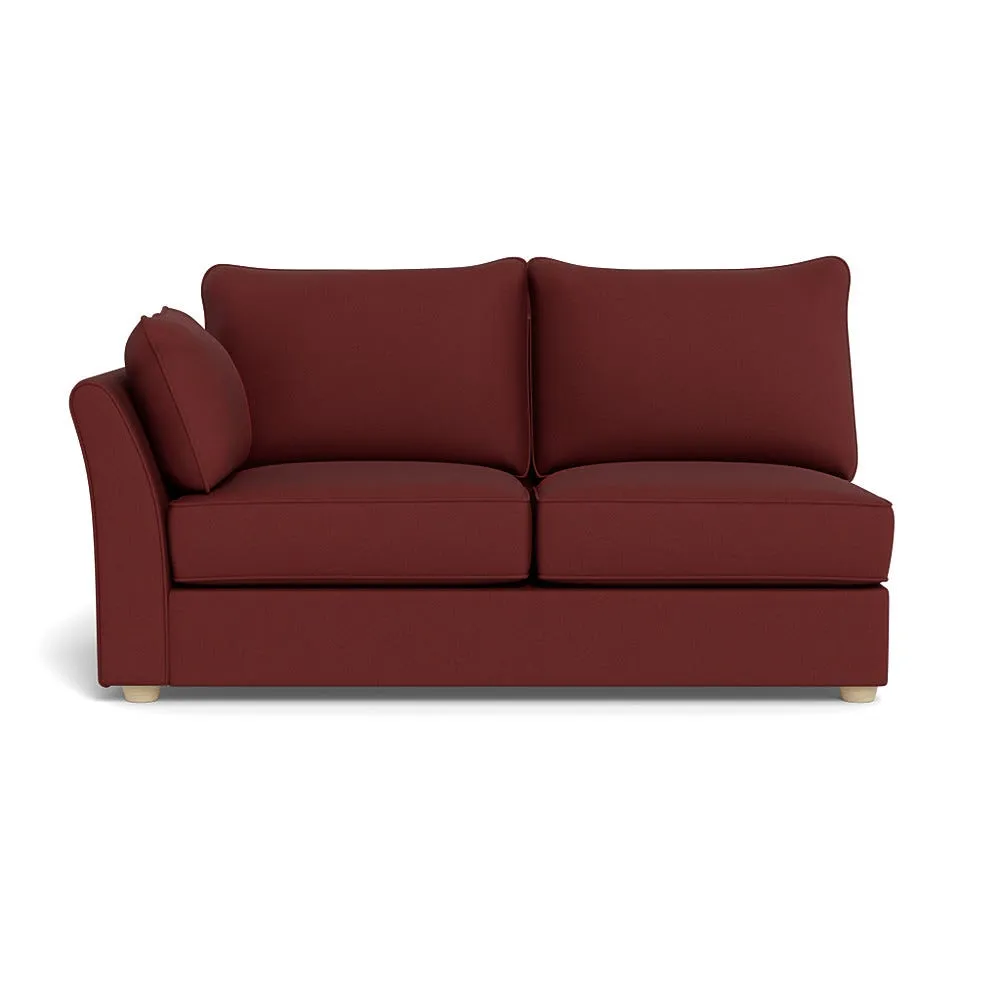 Heal's Tailor Medium Left Hand Facing Corner Unit Capelo Linen-Cotton Etruscan Red Natural Feet 1