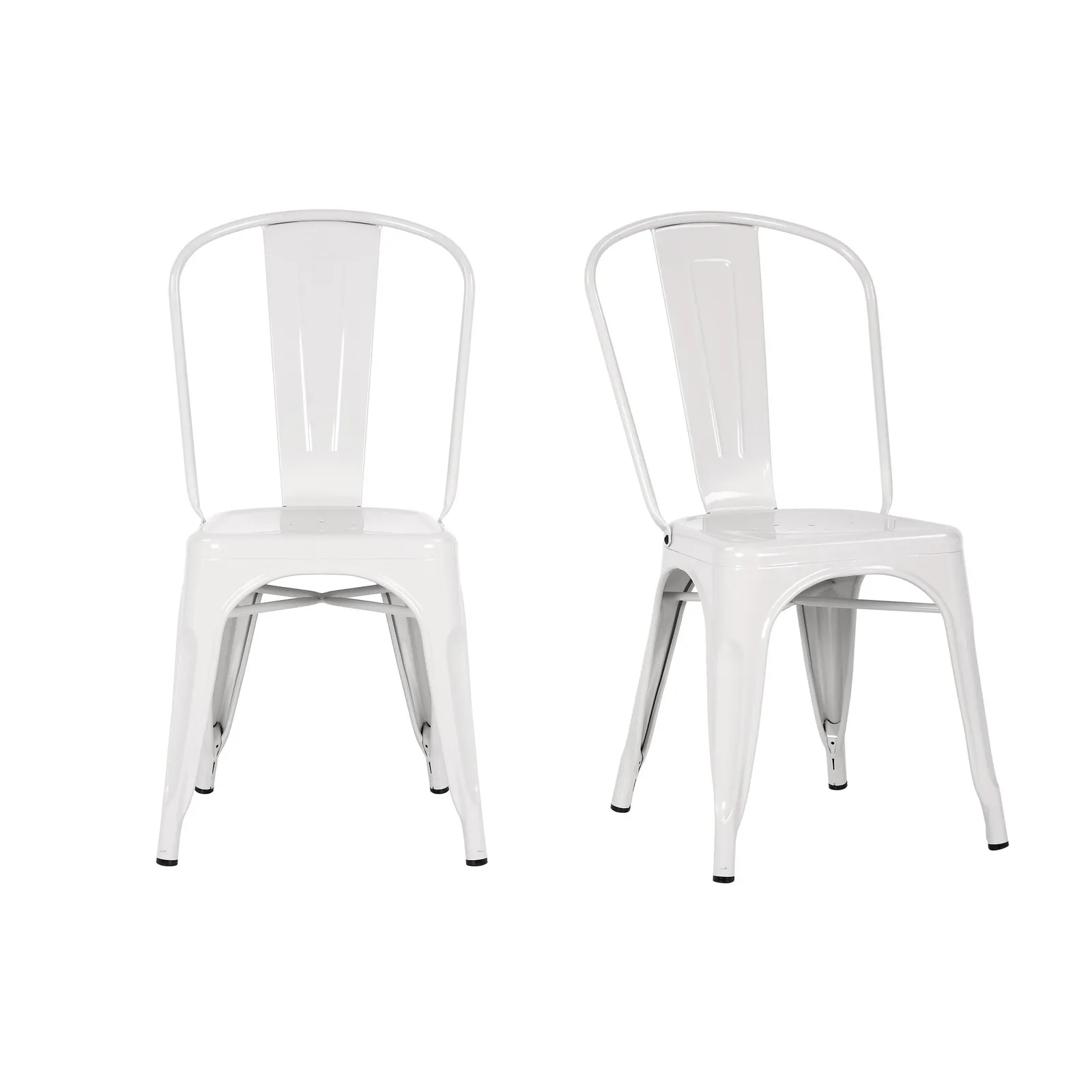 Daxton Set of 2 Metal Chairs White