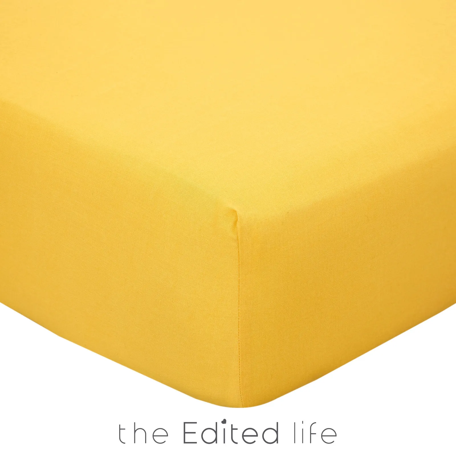 Pack of 2 100% Organic Cotton Fitted Sheets Organic Cotton Mustard