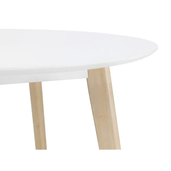 Casa 4 Seater Round Dining Table, White 4