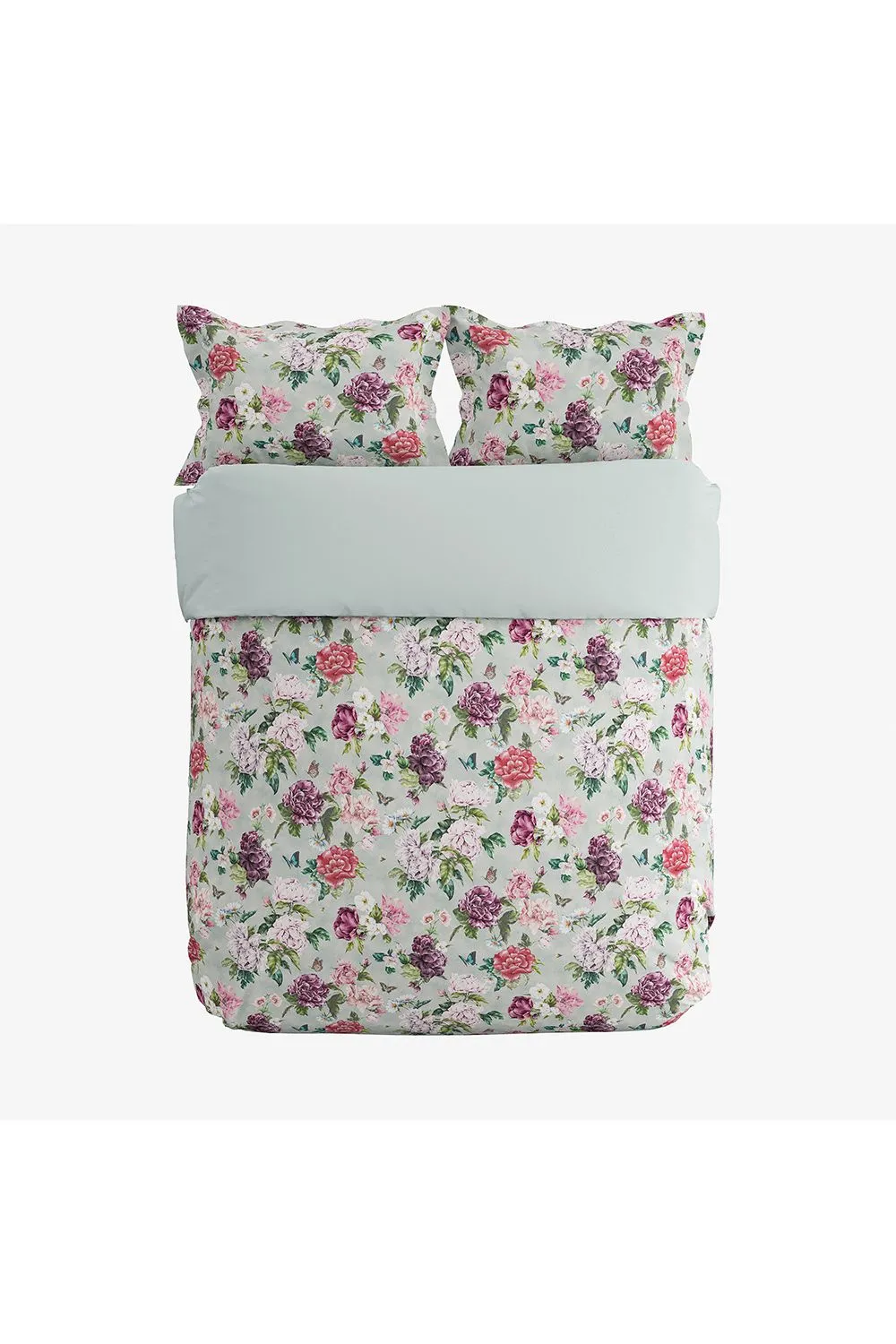 Sanderson 'Summer Peony' Cotton Duvet Cover Set 4