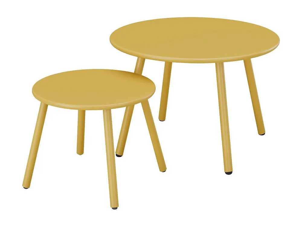 Vente-unique Metal Nesting Tables - Mustard Yellow - MIRMANDE By MYLIA 2