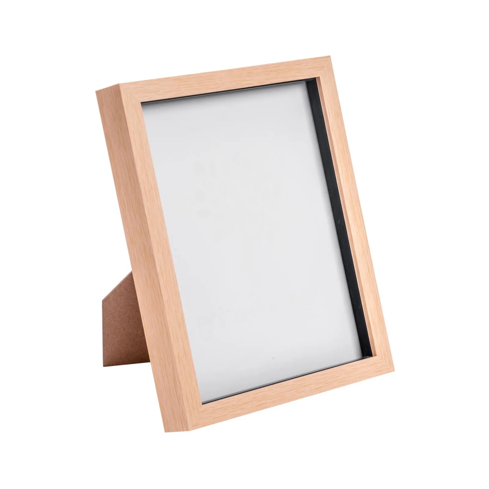 Nicola Spring 3D Box Photo Frame - 8 x 10" in Light Brown