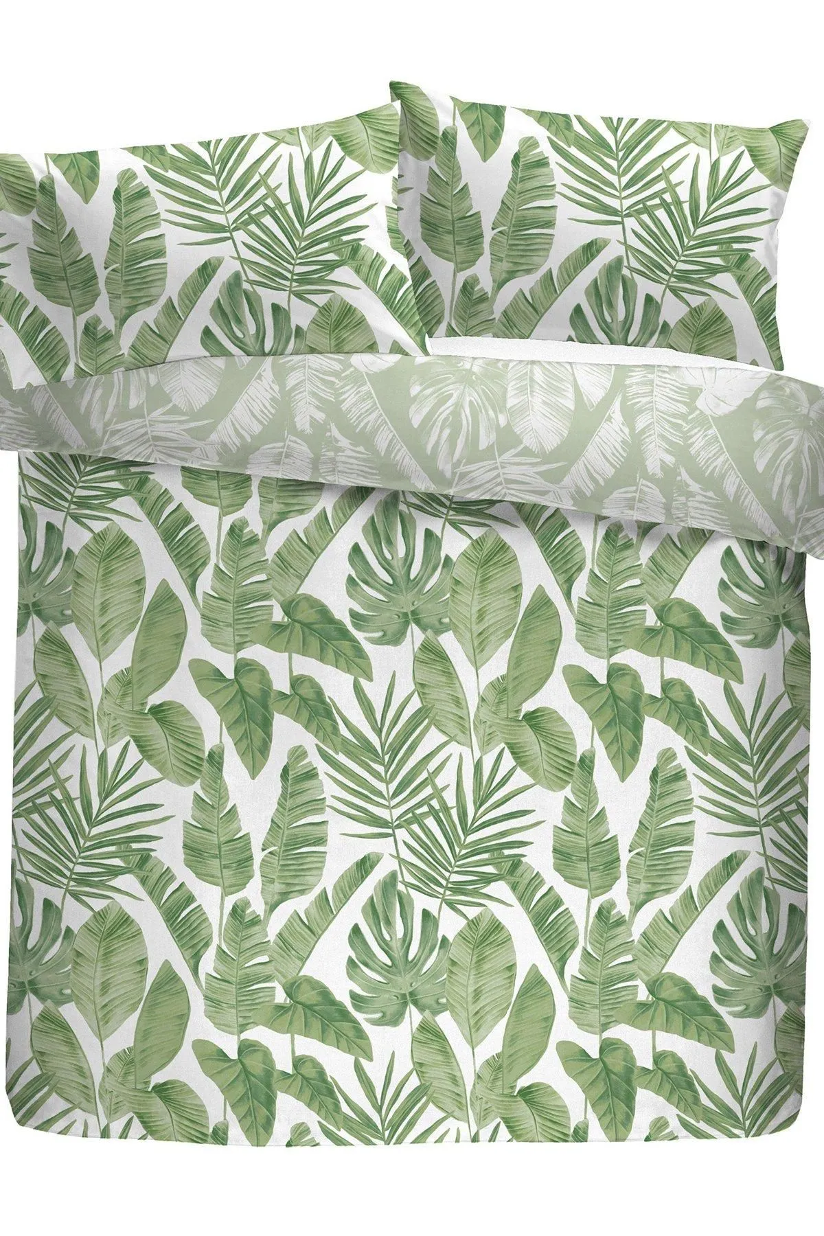 Dreams & Drapes 'Tahiti' Tropical Print Duvet Cover Set in Green 5