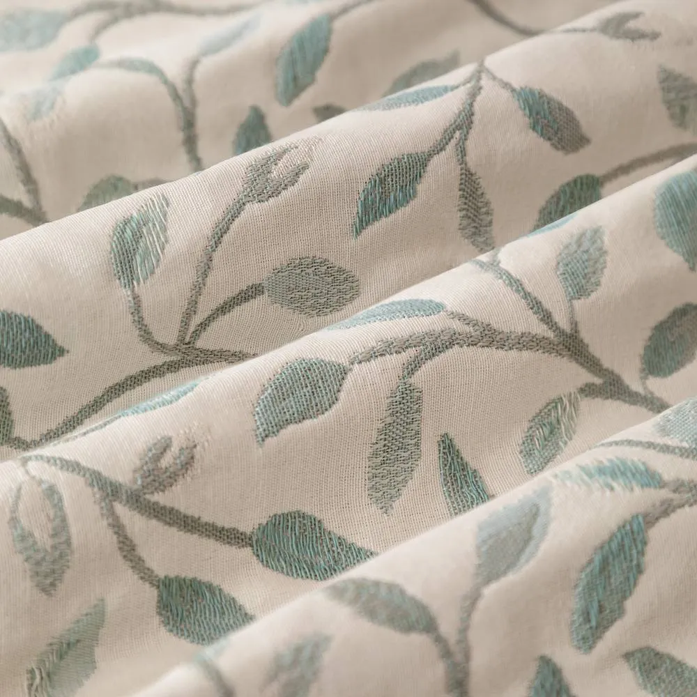 Voyage Maison Cervino Jacquard Pencil Pleat Curtain Pair in Blue 6