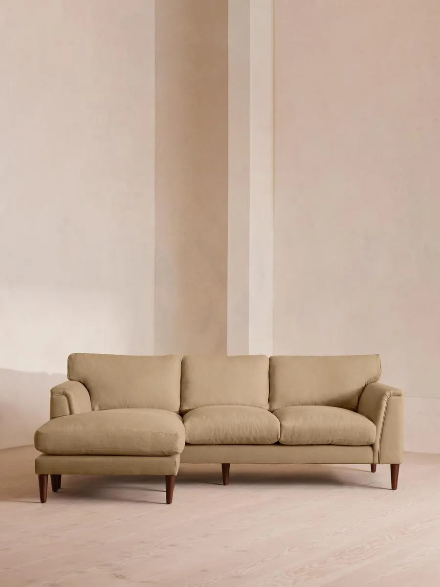 Reya Chaise-end Sofa, Linen, Wheat