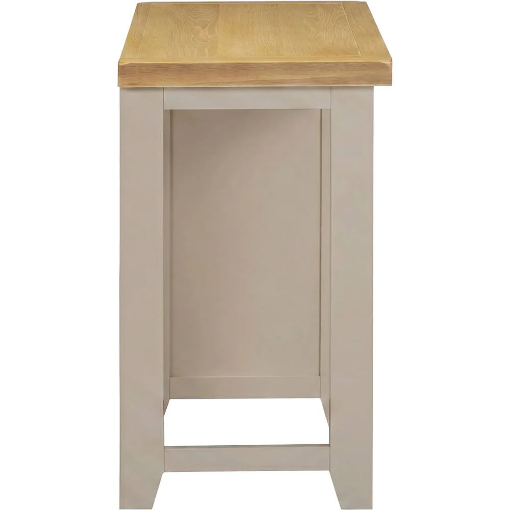 Seconique Windsor 3 Drawer Dressing Table (Fully Assembled) - Putty/Oak in Beige 4