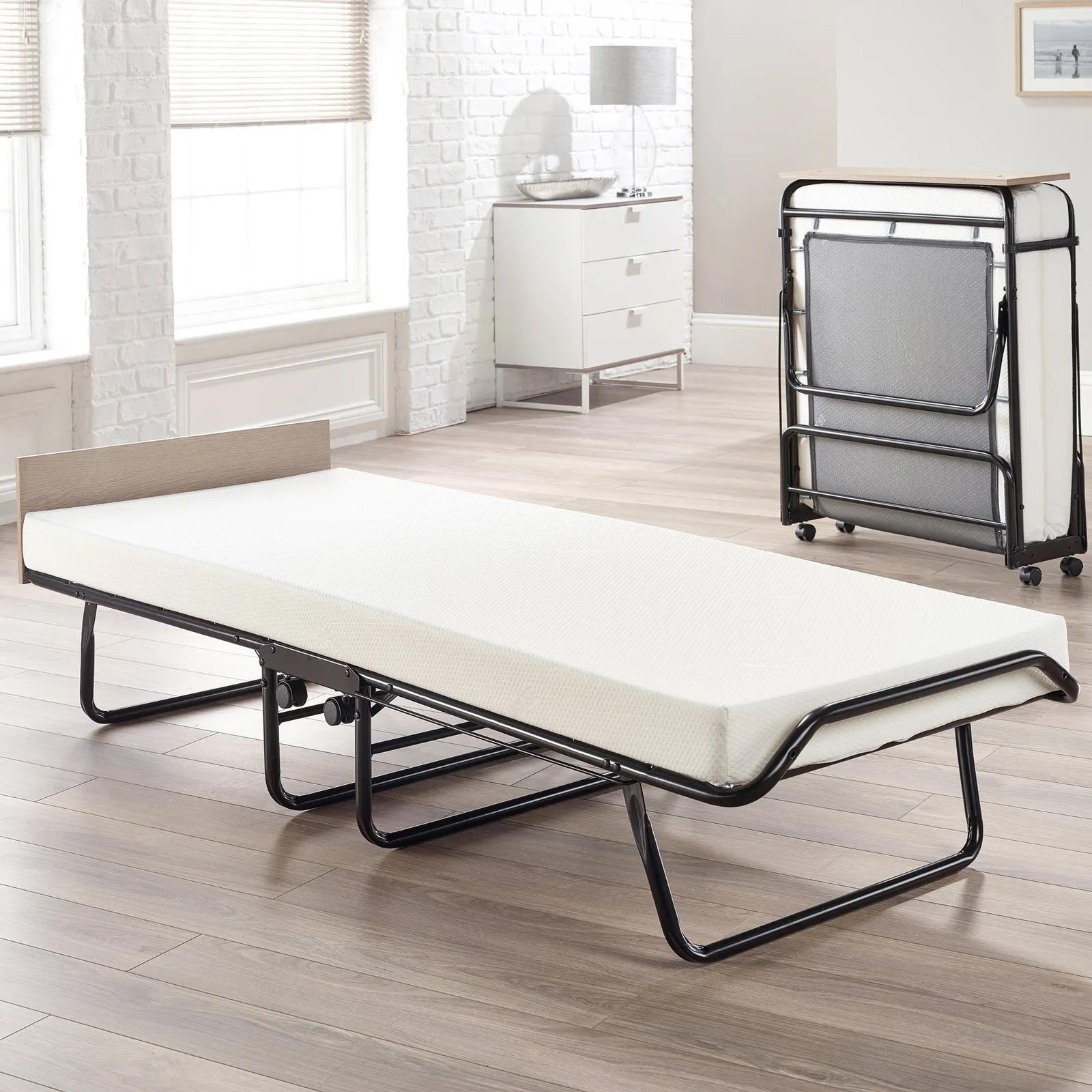 Supreme Memory Foam Folding Bed Black