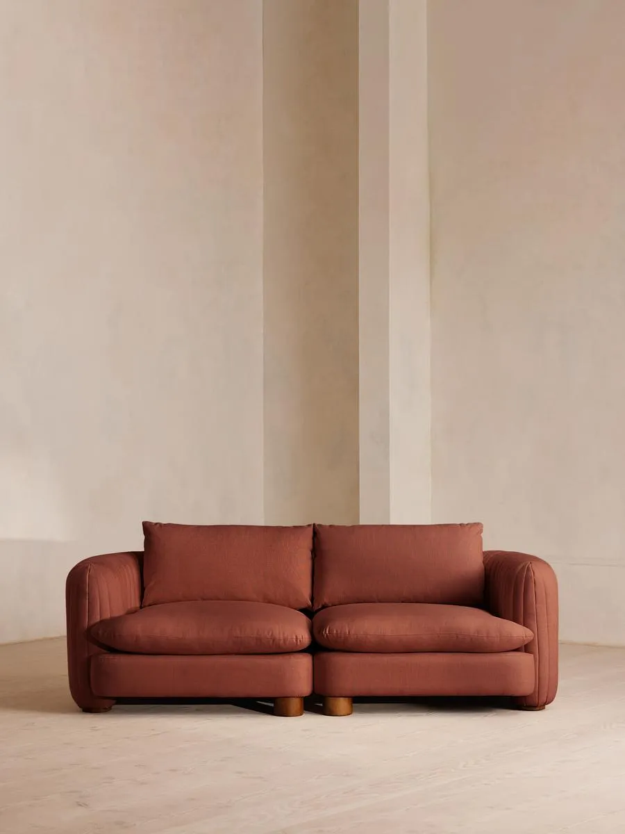 Vivienne Modular Sofa, Three Seater, Linen, Sienna