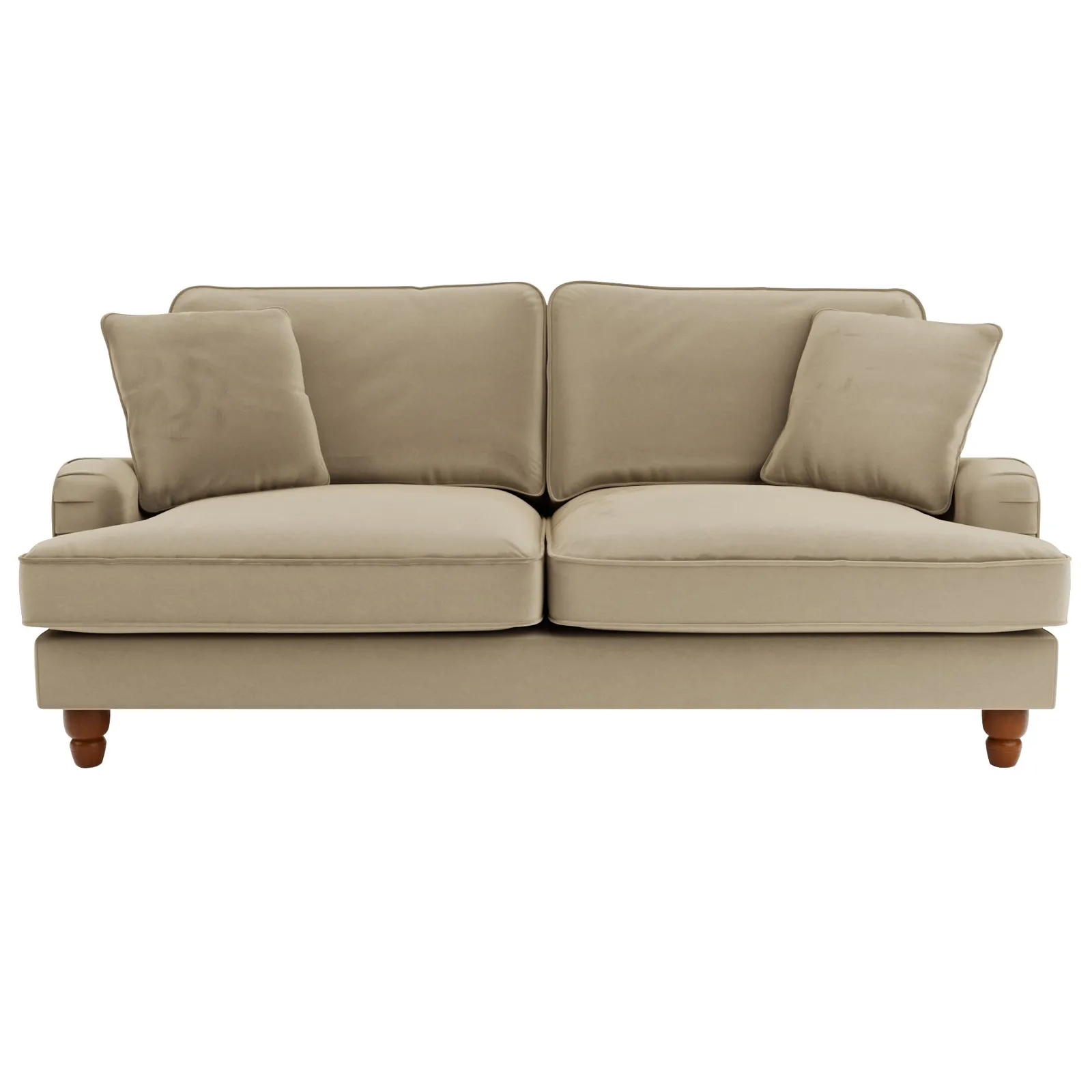 Beatrice Velvet 3 Seater Sofa Brown