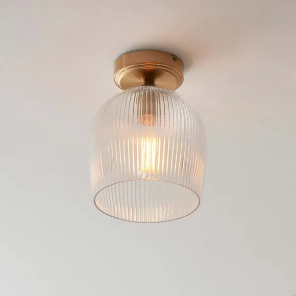Vogue Leroy Ribbed Flush Ceiling Light 2