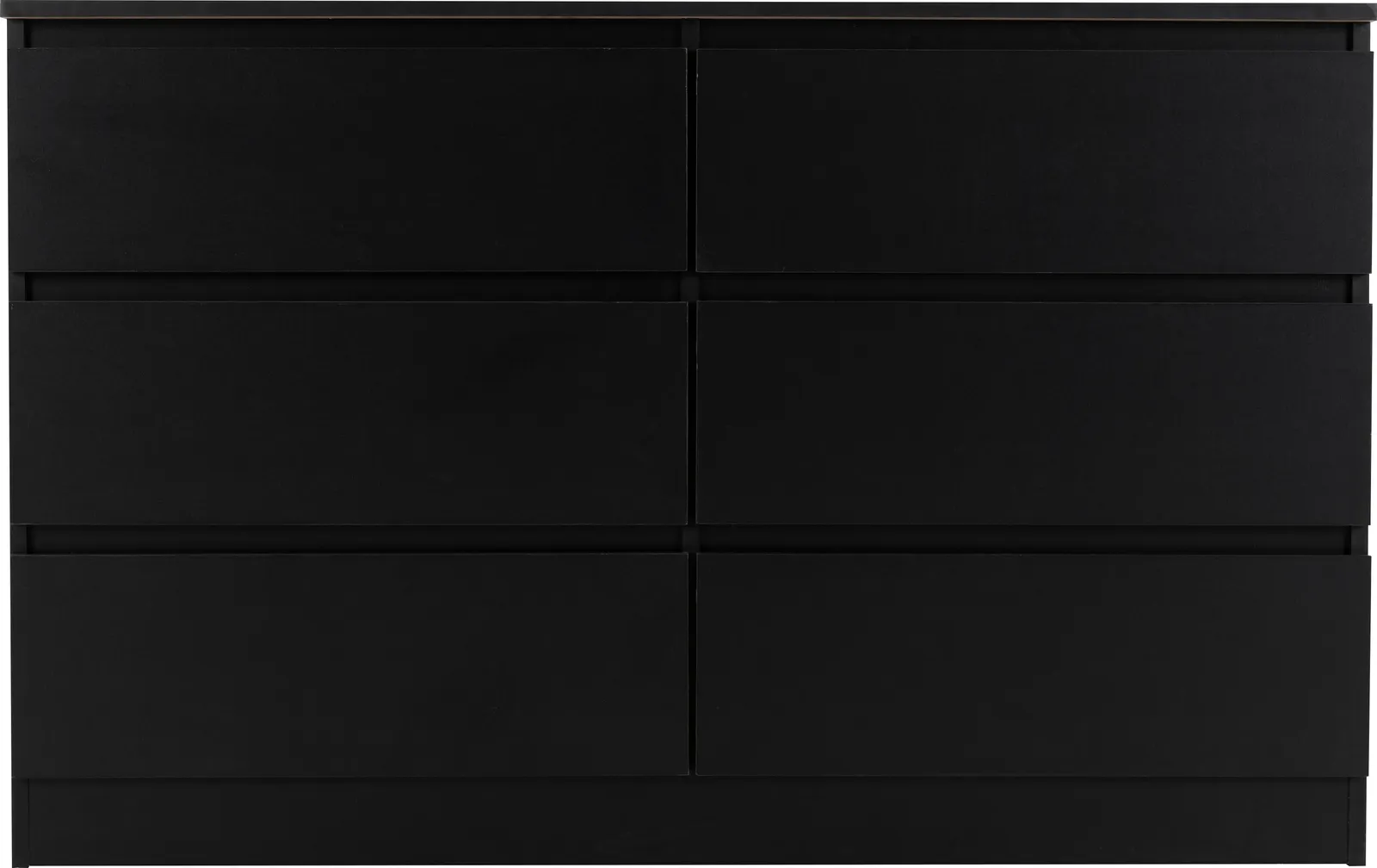 Seconique Malvern 6 Drawer Chest in Black 3