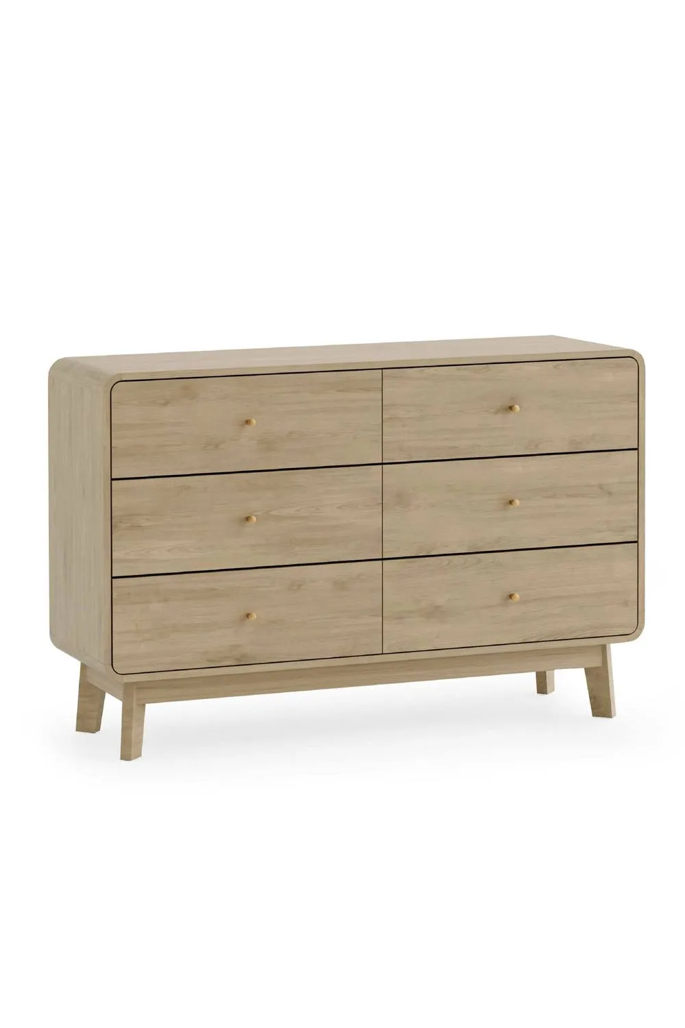 Julian Bowen Ingrid 6 Drawer Wide Chest in Beige 3
