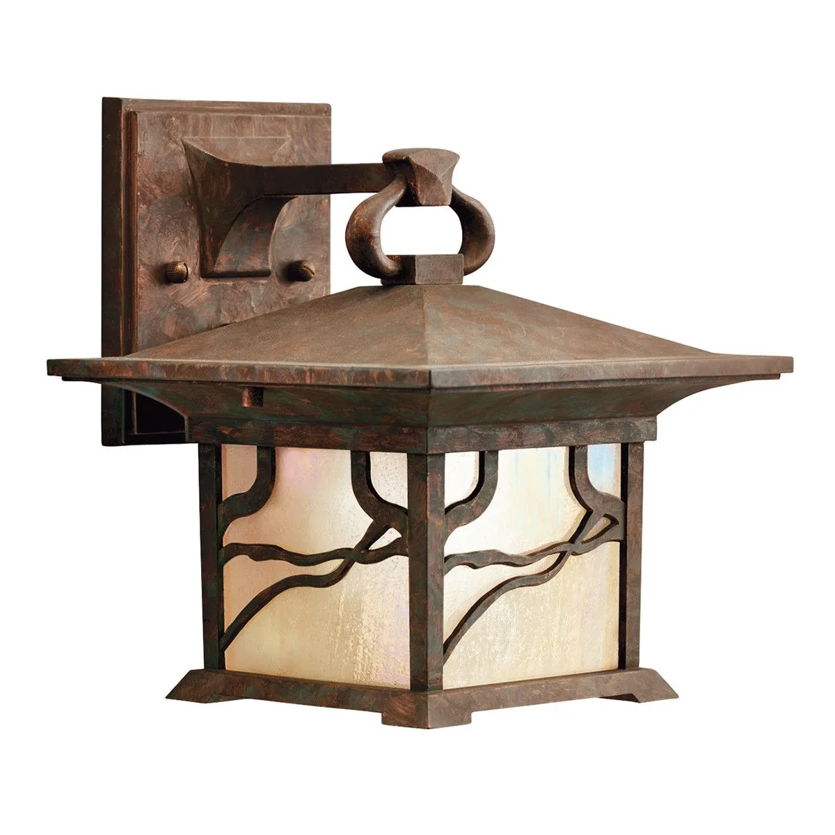Netlighting Kichler Morris Outdoor 1 Light Wall Lantern Copper IP44 in Brown