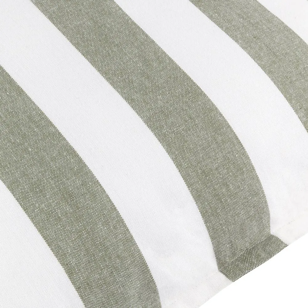 Yard Hayle 100% Cotton Striped Outdoor Cushion in Pale Green 5