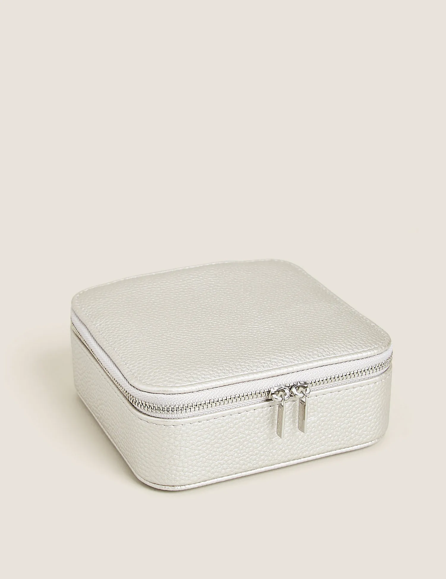 M&S Faux Leather Square Jewellery Box