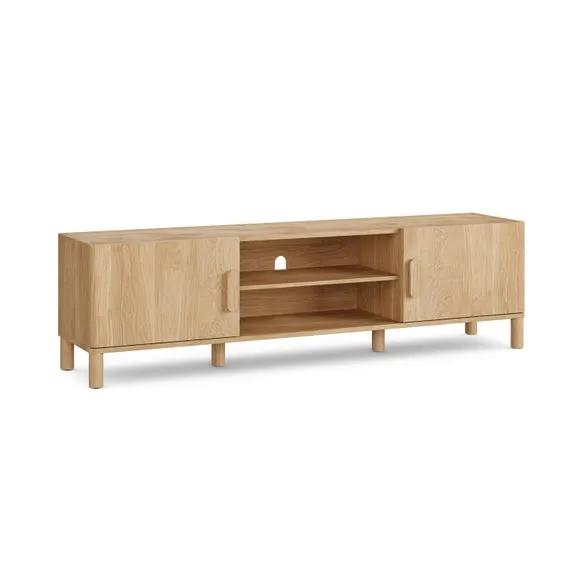 Hatton Extra Wide TV Unit For TVs Up To 75", Oak Effect 6