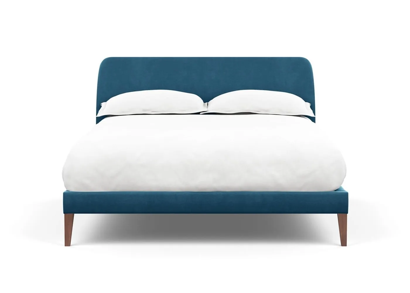 Heal's Wallis Bed Super King Varese Velvet Alchemilla Natural Feet