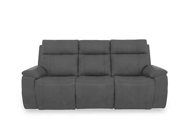 Aero Fabric 3 Seater Power Recliner Sofa with Power Headrests - Manhattan Charcoal