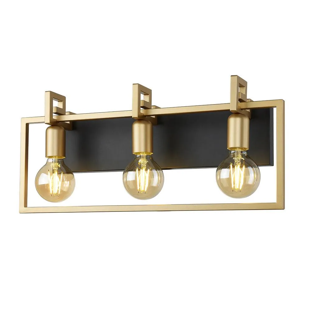 Netlighting Primero Modern 3 Light Wall Lamp in Gold 2