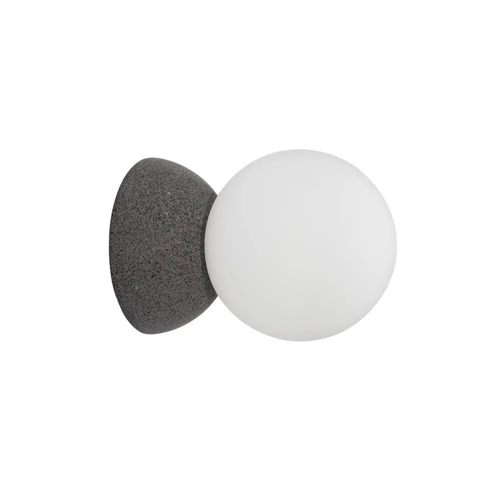 Netlighting Zero Wall Lamp Grey Concrete Opal Glass LED G9