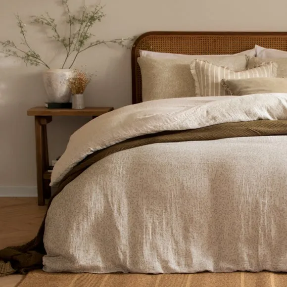 Yard Perrie Leaf 100% Cotton Duvet Cover and Pillowcase Set 4