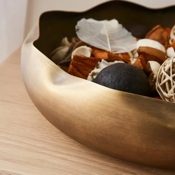 Organic Edged Metal Decorative Bowl 2