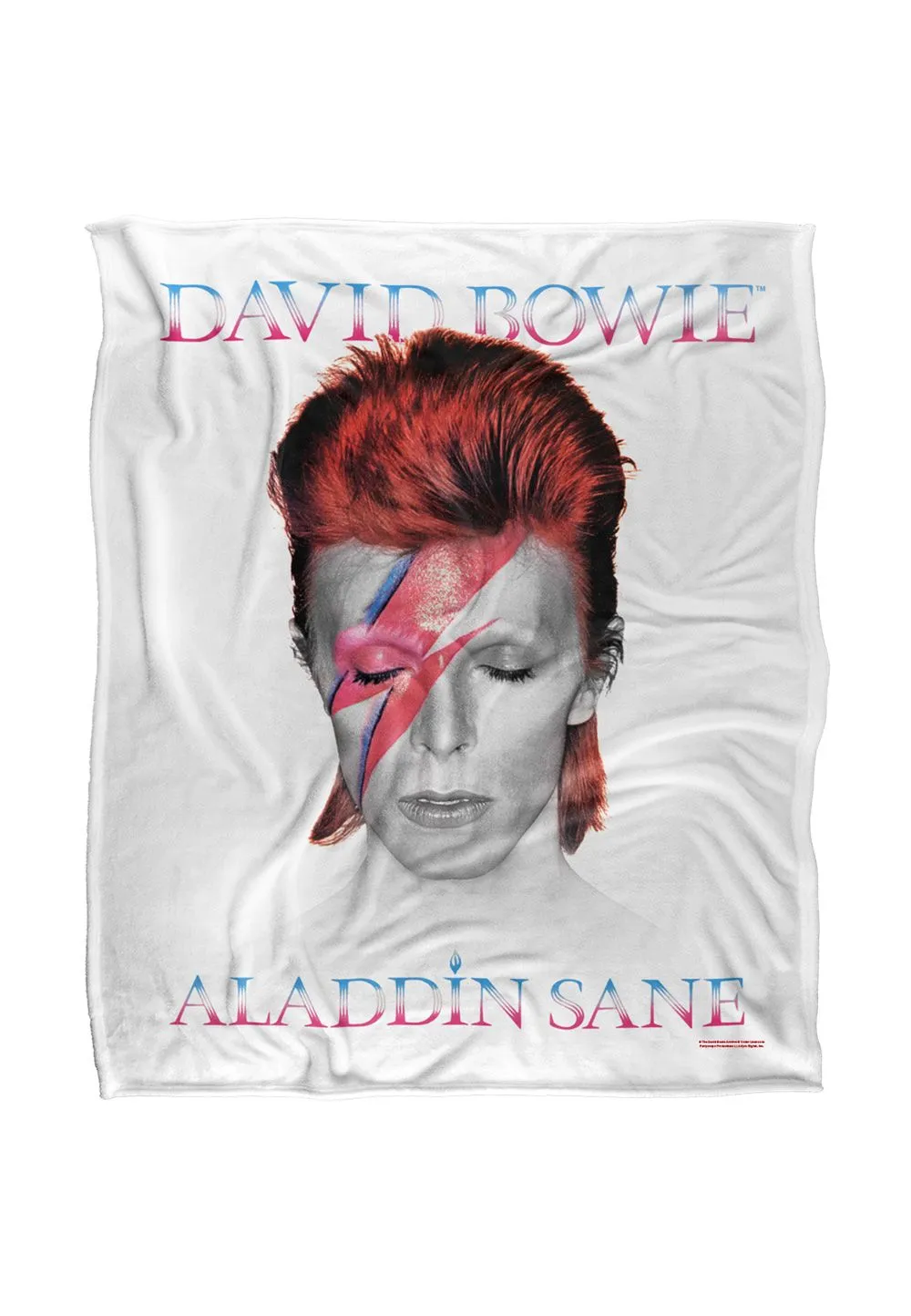 David Bowie Glass Spider Tour Ticket Silky Touch Super Soft Throw Blanket 152 X 127 cm in White