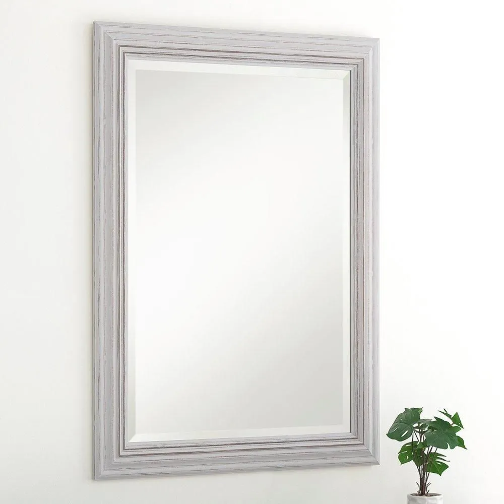 Yearn Mirrors Yearn Distressed White Framed Wall Mirror 128.5x75cm 4