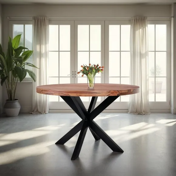 Indus Valley Logan 4 Seater Round Dining Table