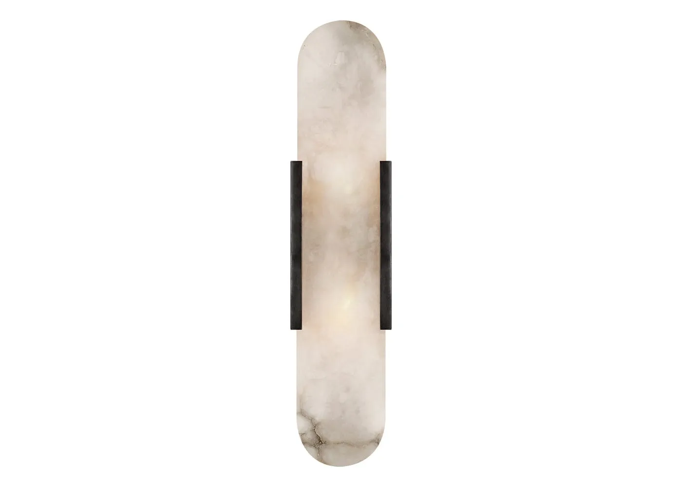 Visual Comfort Melange Elongated Sconce Wall Light Bronze & Alabaster