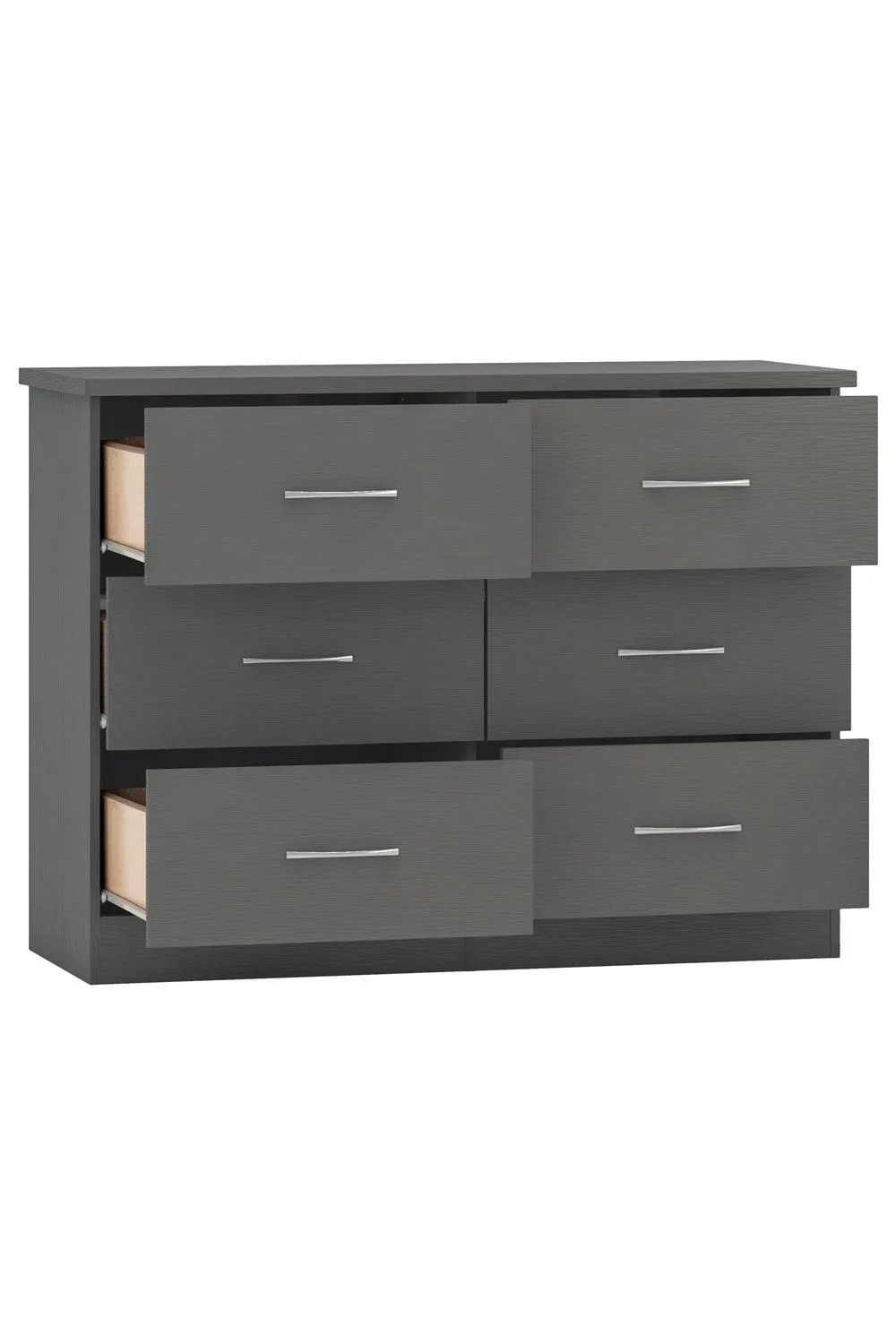 Seconique Nevada 6 Drawer Chest in Dark Grey 3