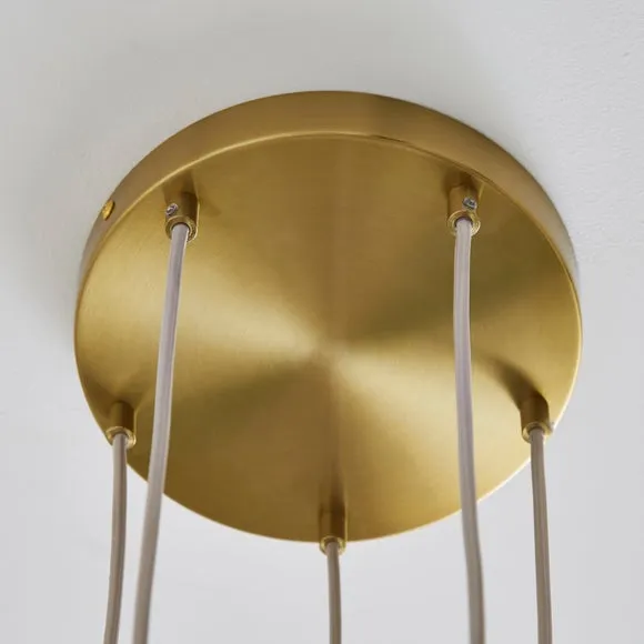 Silas Embossed 5 Light Adjustable Cluster Ceiling Light 4