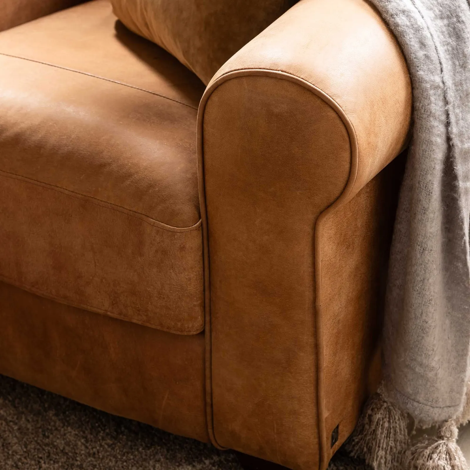 Houston Armchair, Brown Leather | Barker & Stonehouse 4