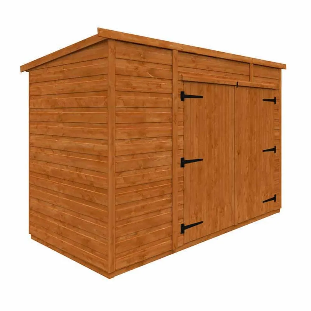 Buttercup Farm 8x4 Flex Pent Bike Store 12mm Flex - L243.8 x W115 x H179.1 cm in Burnt Orange