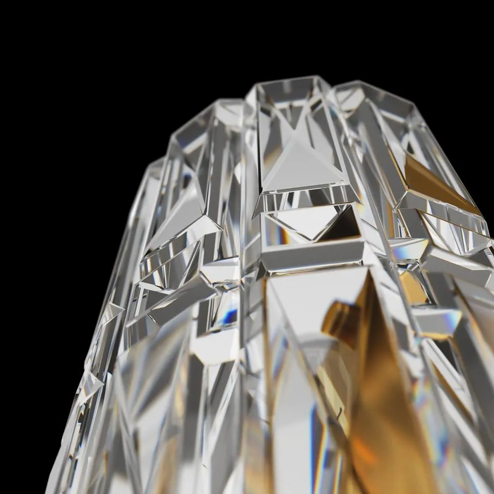Netlighting Facet Neoclassic Glass & Crystal Wall Lamp Gold 3