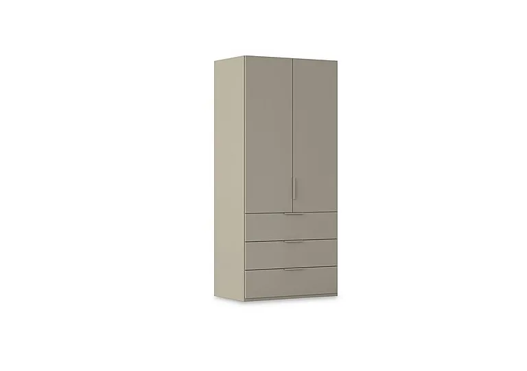 Haven 101cm 2 Door Combi Wardrobe with Décor Doors