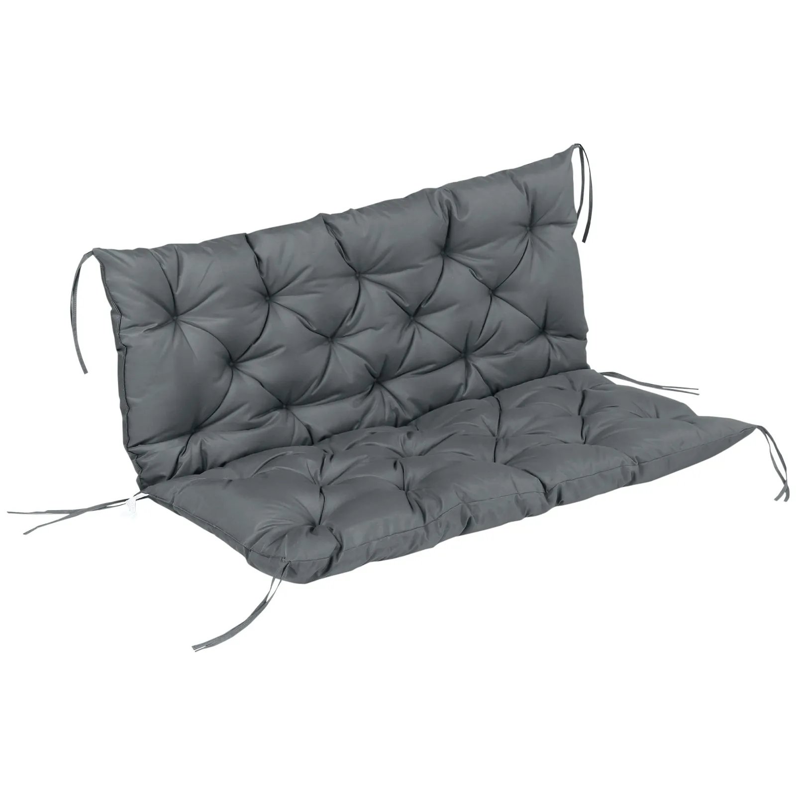 OUTSUNNY Garden Bench Cushion 2 Seater Swing Chair Seat Pad for Indoor & Outdoor Use in Dark Grey