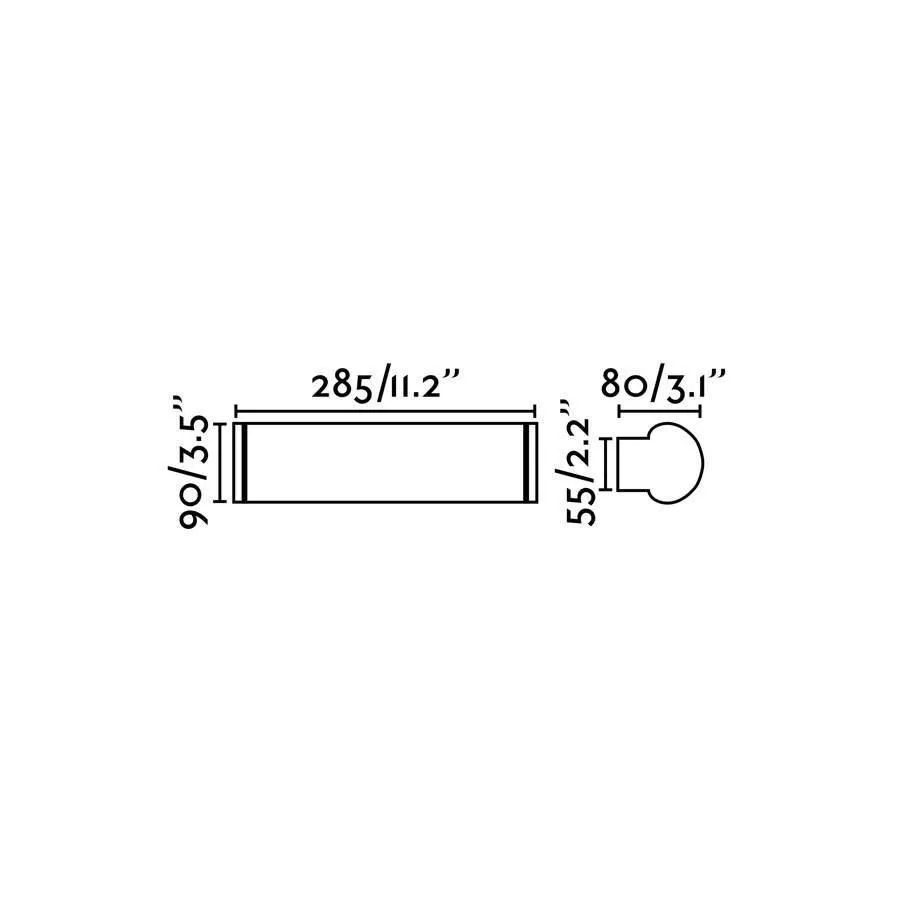 Netlighting Danubio Bathroom LED Wall Lamp 9W 2700K IP44 in Grey 2