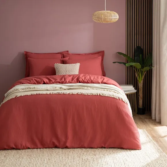 Newston Waffle Polycotton Duvet Cover & Pillowcase Set 1