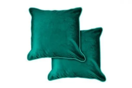 New Edge Blinds Plush Velvet Soft Touch Cushion Cover in Green