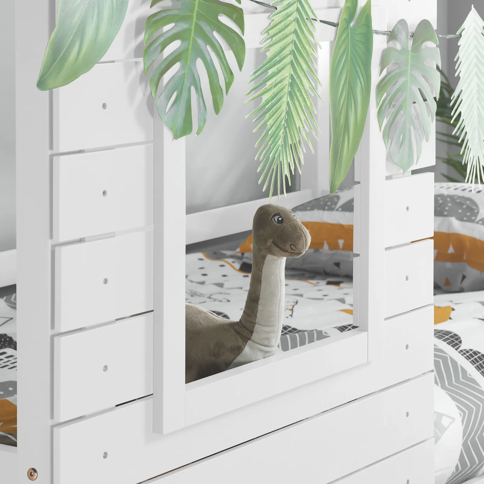 Birlea Solid Wood Bunk Beds Adventure 3FT Single Bed Pine Frame in White 5