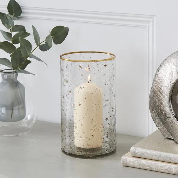 Recycled Glass Hurricane Candle Holder 1