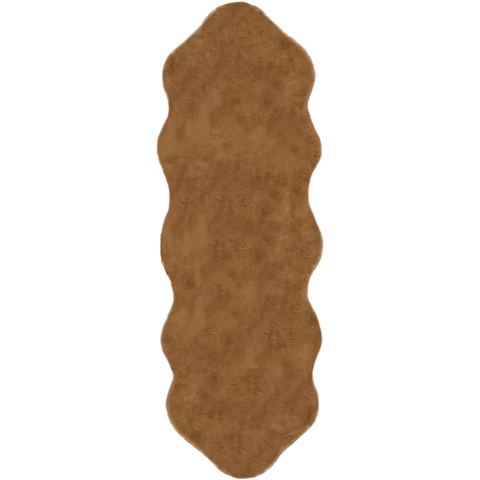 Supersoft Double Pelt Faux Fur Rug Brown