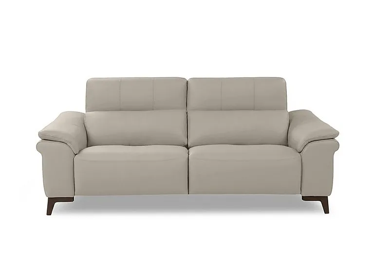 Marconi 3 Seater Leather Recliner Sofa with Headrests and Power Lumbar