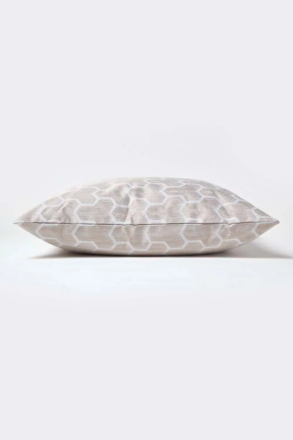 Homescapes Geometric Jacquard Cushion Cover in Natural 3