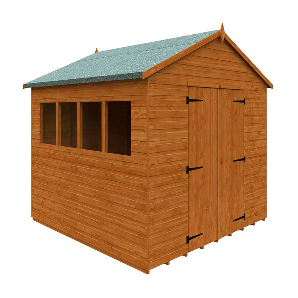 Buttercup Farm 8 x 8 Feet Workshop 12mm Shed - L235 x W235 x H254.5 cm in Burnt Orange