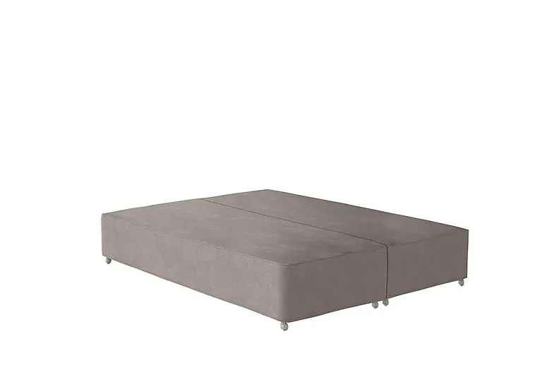 Prestige Divan Base - Small Double - Faux Suede Dove