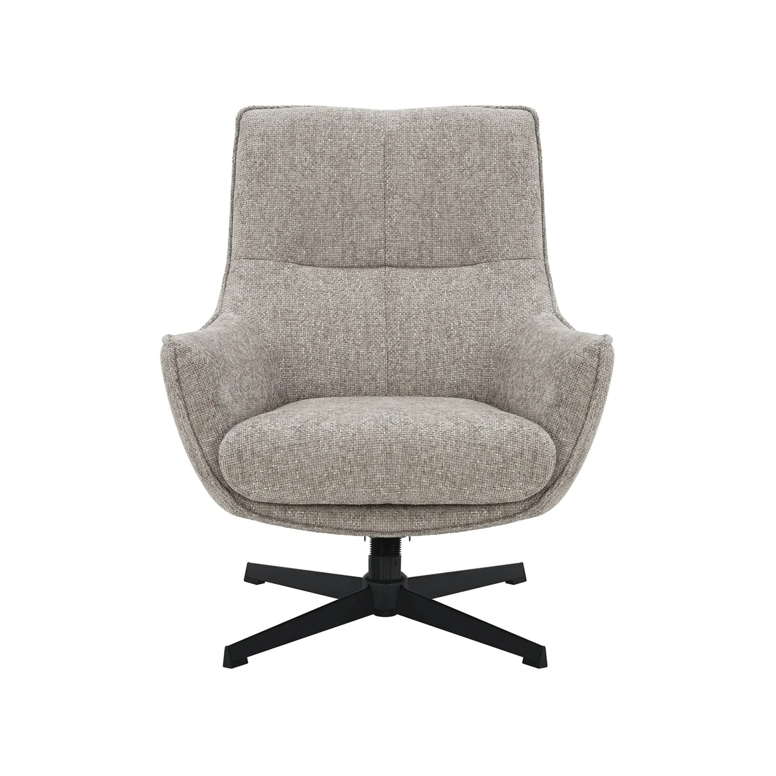 Draycott Khaki Swivel Armchair, Grey Fabric | Barker & Stonehouse 3
