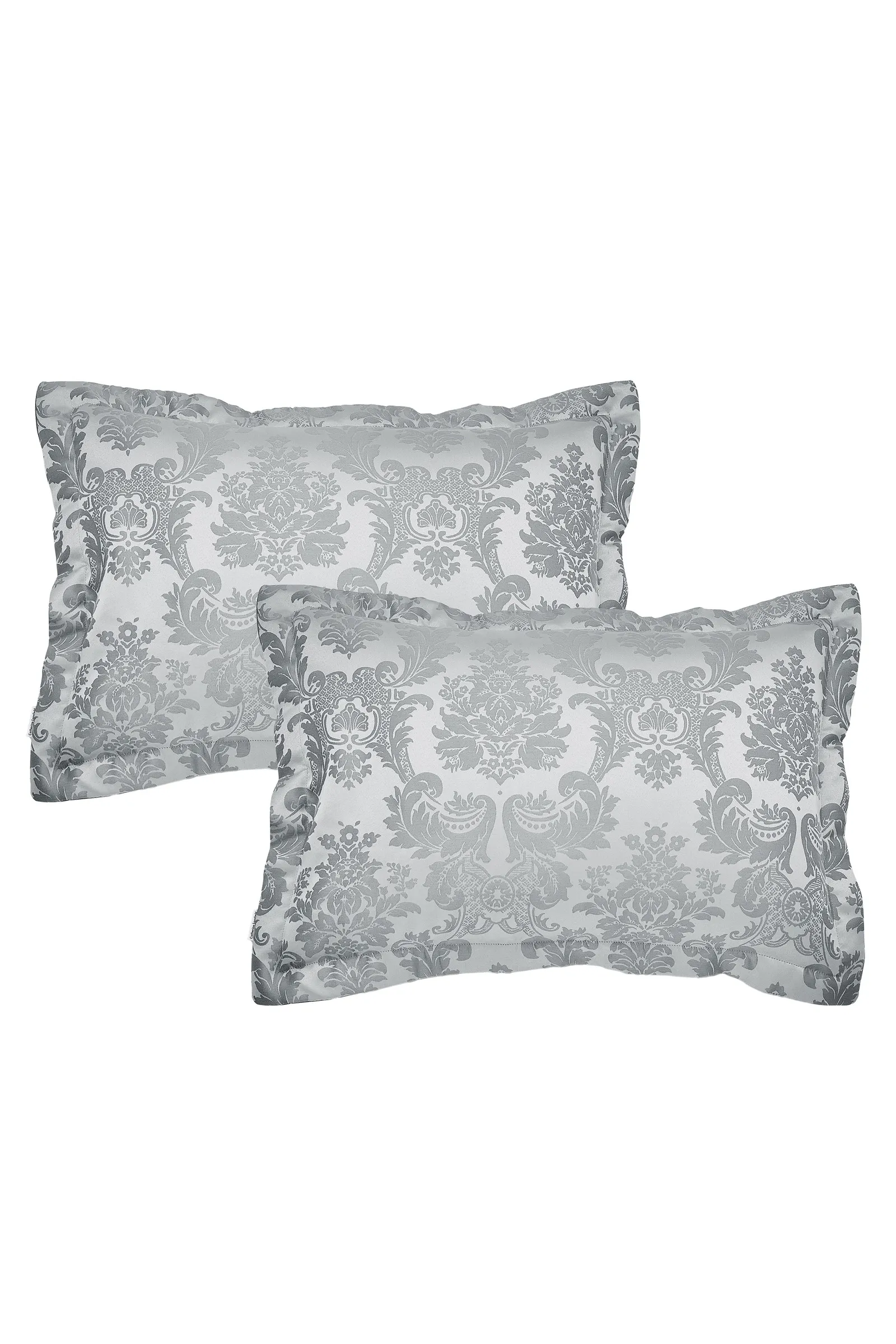 Catherine Lansfield 'Damask Jacquard' Pillowsham Pair in Silver 3